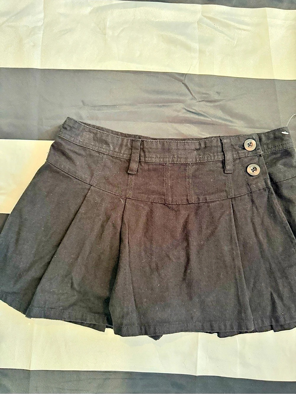 Free People High Waist Black Skort (Skirt with Shorts under)